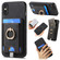 iPhone X / XS Retro Splitable Magnetic Card Bag Leather Phone Case - Black