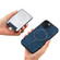 iPhone X / XS Retro Splitable Magnetic Card Bag Leather Phone Case - Blue