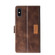 iPhone X / XS Retro Texture Contrast Color Side Buckle Horizontal Flip Leather Case with Holder & Card Slots & Wallet - Brown