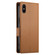 iPhone X / XS Side Buckle Magnetic Frosted Leather Phone Case - Brown