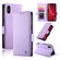 iPhone X / XS Side Buckle Magnetic Frosted Leather Phone Case - Purple