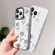 iPhone X / XS Silver Painting PC Hybrid TPU Phone Case - Hollow Tulips Black