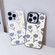 iPhone X / XS Silver Painting PC Hybrid TPU Phone Case - Hollow Tulips Black