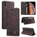iPhone X / XS Skin Feel Anti-theft Brush Horizontal Flip Leather Case with Holder & Card Slots & Wallet - Brown