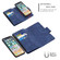 iPhone X / XS Skin Feel Detachable Magnetic Zipper Horizontal Flip PU Leather Case with Multi-Card Slots & Holder & Wallet & Photo Frame & Lanyard - Blue