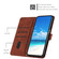 iPhone X / XS Skin Feel Heart Pattern Leather Phone Case - Brown