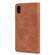 iPhone X / XS Skin Feel Splicing Leather Phone Case - Brown