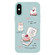 iPhone X / XS Skin Feeling Jelly TPU Hybrid PC Phone Case - Cake Dog Light Green