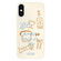 iPhone X / XS Skin Feeling Jelly TPU Hybrid PC Phone Case - Party Line Dog White