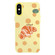 iPhone X / XS Skin Feeling Jelly TPU Hybrid PC Phone Case - Polka Dot Croissant Yellow