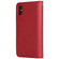 iPhone X / XS Solid Color Horizontal Flip Protective Case with Holder & Card Slots & Wallet & Photo Frame & Lanyard - Red