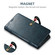 iPhone X / XS Suteni Q-03 Oil Wax Magnetic Clasp Leather Phone Case - Blue