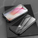 iPhone X / XS Ultra Slim Double Sides Magnetic Adsorption Angular Frame Tempered Glass Magnet Flip Case - Black