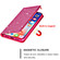 iPhone X / XS Ultrathin Glitter Magnetic Horizontal Flip Leather Case with Holder & Card Slots - Rose Red