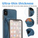 iPhone X / XS Ultra-thin Shockproof Protective Case with Holder & Metal Magnetic Function - Blue