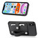 iPhone X / XS Wristband Kickstand Card Wallet Back Cover Phone Case with Tool Knife - Black