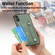 iPhone X / XS Wristband Kickstand Card Wallet Back Cover Phone Case with Tool Knife - Black