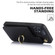 iPhone X / XS YM005 Skin Feel Card Bag Phone Case with Long Lanyard - Black