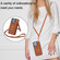iPhone X / XS YM005 Skin Feel Card Bag Phone Case with Long Lanyard - Brown
