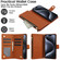 iPhone X / XS YM016 Rhombic Zipper Card Wallet Leather Phone Case with Lanyard - Brown