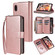 iPhone X / XS Zipper Wallet Bag Horizontal Flip PU Leather Case with Holder & 9 Card Slots & Wallet & Lanyard & Photo Frame - Rose Gold