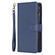 iPhone XS / X 9 Card Slots Zipper Wallet Leather Flip Phone Case - Blue