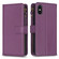 iPhone XS / X 9 Card Slots Zipper Wallet Leather Flip Phone Case - Dark Purple