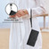 iPhone XS / X Cat Rat Embossed Pattern RFID Leather Phone Case with Lanyard - Black