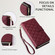 iPhone XS / X Crossbody Rhombic Zipper Tower Buckle Leather Phone Case with Lanyard - Wine Red