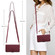 iPhone XS / X Crossbody Rhombic Zipper Tower Buckle Leather Phone Case with Lanyard - Wine Red