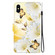 iPhone XS / X Crystal Texture Colored Drawing Leather Phone Case - Gold Butterfly Epiphyllum