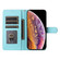 iPhone XS / X Diamond Lattice Leather Flip Phone Case - Mint Green