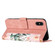 iPhone XS / X Floral Pattern Leather Phone Case with Lanyard - Pink