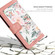 iPhone XS / X Floral Pattern Leather Phone Case with Lanyard - Pink