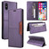 iPhone XS / X GQUTROBE G01 RFID Anti-theft Leather Phone Case - Purple