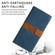 iPhone XS / X Grid Stitching Leather Phone Case with Lanyard - Blue