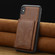 iPhone XS / X LC.IMEEKE L5 Series Detachable RFID Card Bag Magsafe Phone Case - Brown