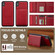 iPhone XS / X LC.IMEEKE L5 Series Detachable RFID Card Bag Magsafe Phone Case - Red