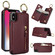 iPhone XS / X Litchi Texture Zipper Double Buckle Card Bag Phone Case - Maroon Red