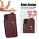 iPhone XS / X Litchi Texture Zipper Double Buckle Card Bag Phone Case - Maroon Red