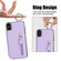 iPhone XS / X Litchi Texture Zipper Double Buckle Card Bag Phone Case - Purple