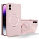 iPhone XS / X MagSafe Metal Holder Frosted Translucent Phone Case - Pink