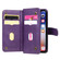iPhone XS / X Multifunctional Magnetic Copper Buckle Horizontal Flip Solid Color Leather Case with 10 Card Slots & Wallet & Holder & Photo Frame - Purple