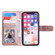 iPhone XS / X Multifunctional Magnetic Copper Buckle Horizontal Flip Solid Color Leather Case with 10 Card Slots & Wallet & Holder & Photo Frame - Rose Gold