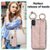 iPhone XS / X Non-slip Full Coverage Ring PU Phone Case with Wristband - Rose Gold