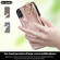 iPhone XS / X Non-slip Full Coverage Ring PU Phone Case with Wristband - Rose Gold