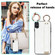 iPhone XS / X Non-slip Full Coverage Ring PU Phone Case with Wristband - White