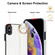 iPhone XS / X Non-slip Full Coverage Ring PU Phone Case with Wristband - White