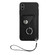 iPhone XS / X Organ Card Bag Ring Holder PU Phone Case with Lanyard - Black