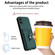 iPhone XS / X R20 Crossbody Rope Ring Card Holder Phone Case - Green